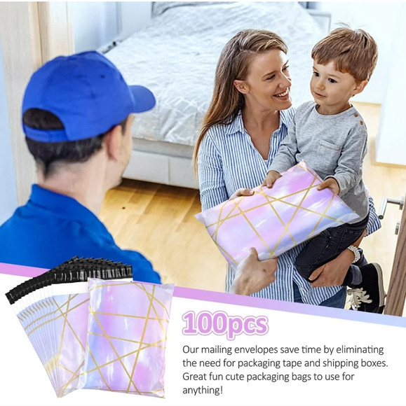 100 Pack Poly Mailers 10x13, Cute Packaging Envelope Mailers Polymailers Packagi - Picture 6 of 6